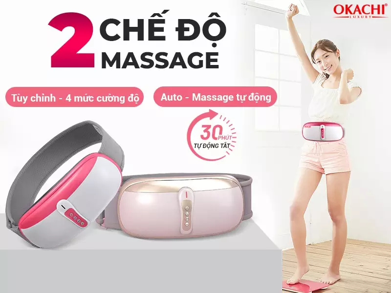 Máy massage bụng rung lắc và xoay OKACHI JP-95