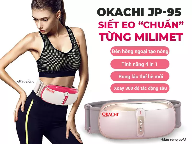 Máy massage bụng rung lắc và xoay OKACHI JP-95