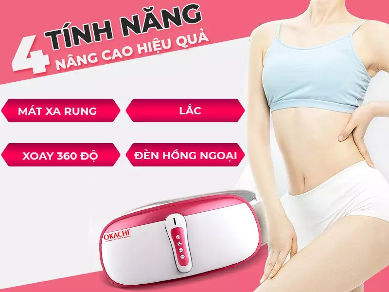 Máy massage bụng rung lắc và xoay OKACHI JP-95