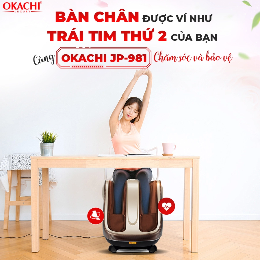Máy Massage Chân Chuyên Sâu 4D OKACHI JP-981 (Cao cấp)