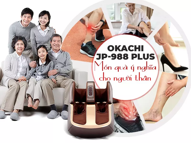 Máy massage chân thông minh 4D OKACHI JP-988 Plus