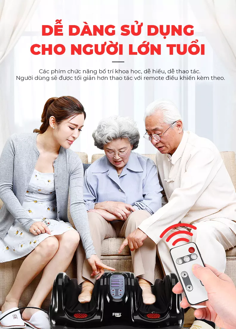 Máy massage chân hồng ngoại Fuki Nhật Bản FK-6811(màu đen)