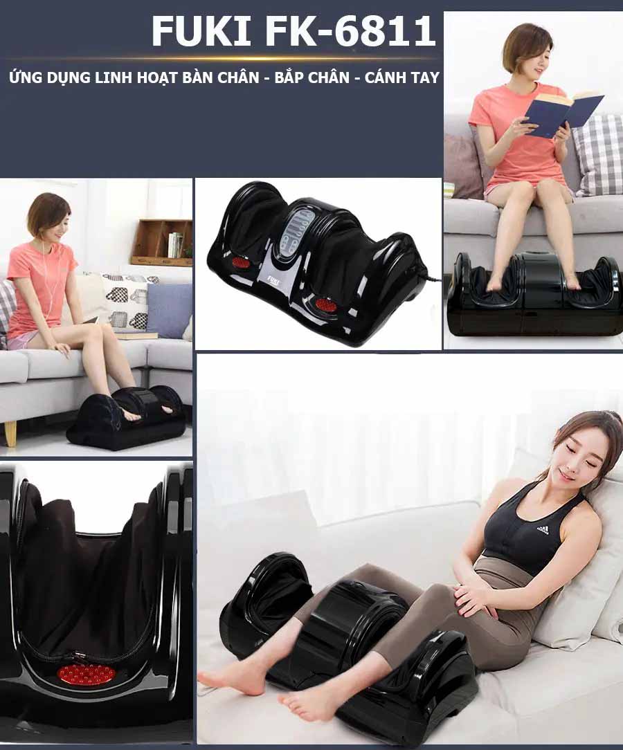 Máy massage chân hồng ngoại Fuki Nhật Bản FK-6811(màu đen) 3