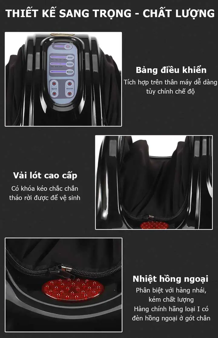 Máy massage chân hồng ngoại Fuki Nhật Bản FK-6811(màu đen)