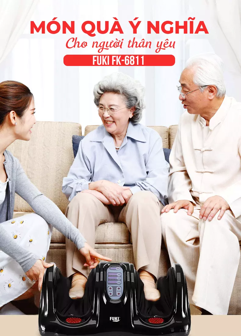 Máy massage chân hồng ngoại Fuki Nhật Bản FK-6811(màu đen)