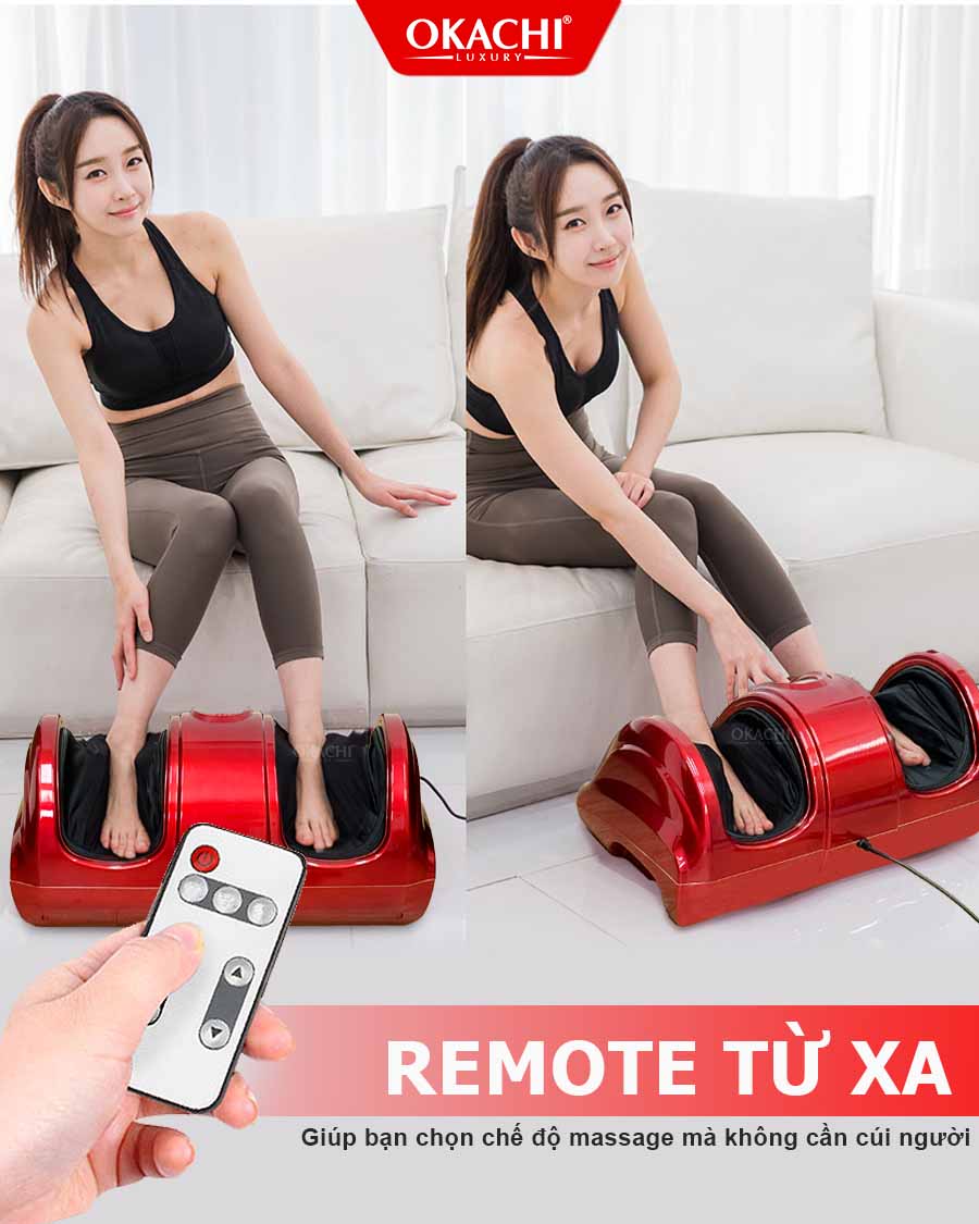 Máy massage chân hồng ngoại Fuki Nhật Bản FK-6811 (màu đỏ)