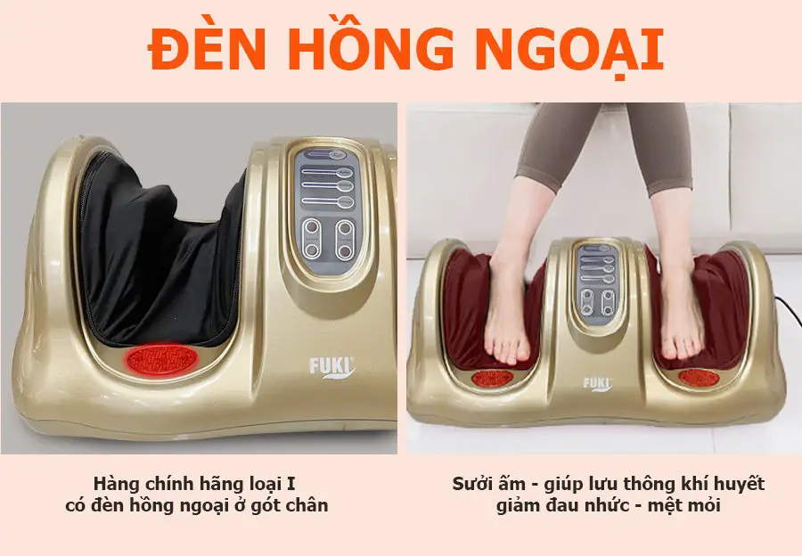 Máy massage chân hồng ngoại Fuki Nhật Bản FK-6811 (màu vàng)