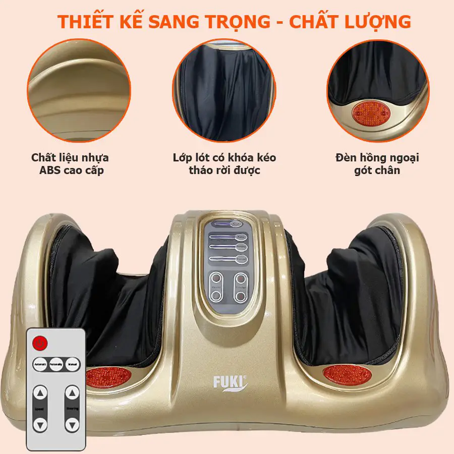 Máy massage chân hồng ngoại Fuki Nhật Bản FK-6811 (màu vàng)