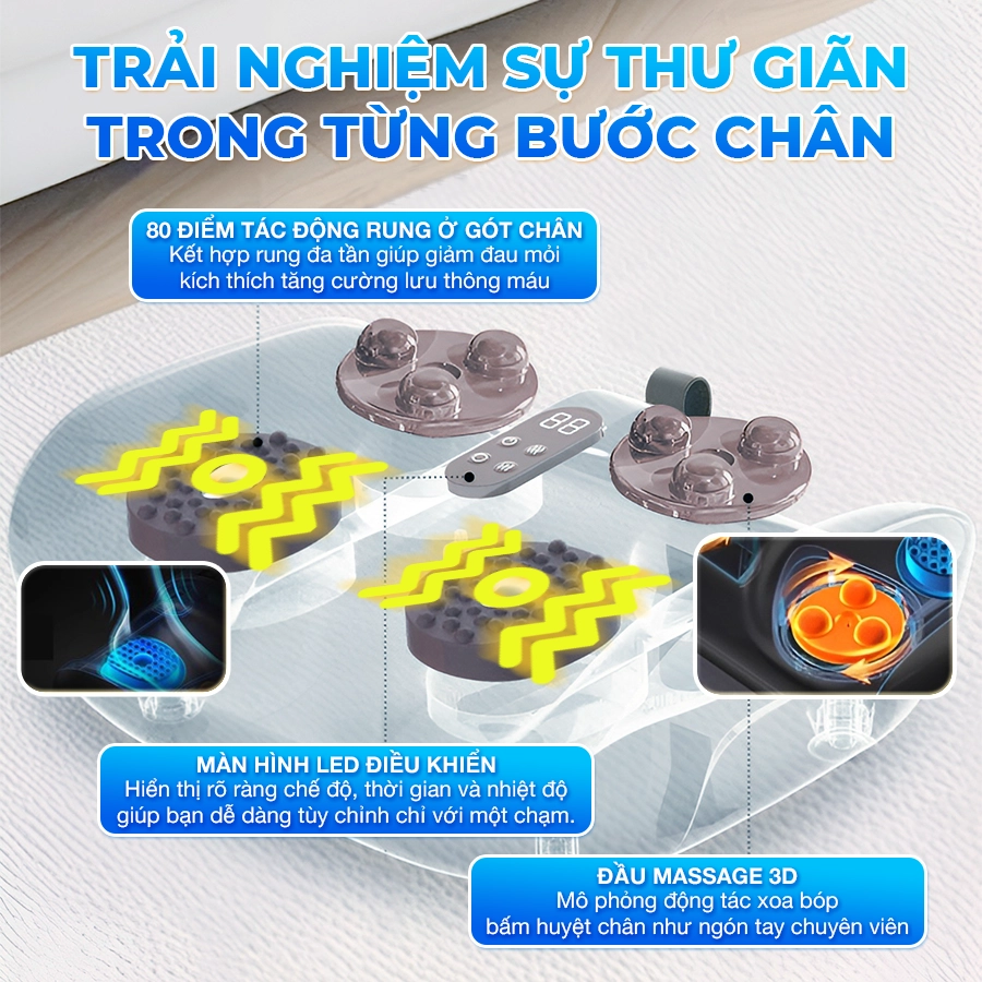 Máy massage chân và rung chân OKACHI JP-801 ( Màu đen)