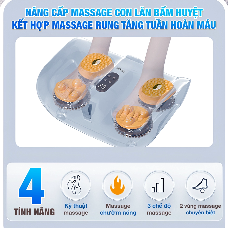 Máy massage chân và rung chân OKACHI JP-801 ( Màu đen)