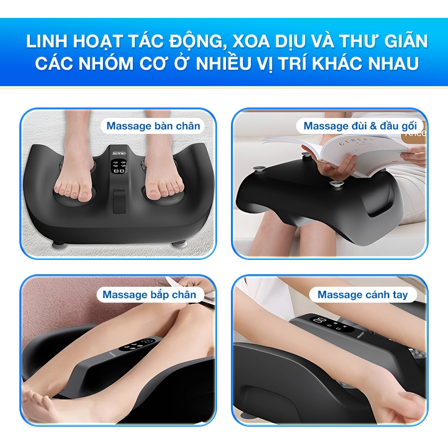 Máy massage chân và rung chân OKACHI JP-801 ( Màu đen)