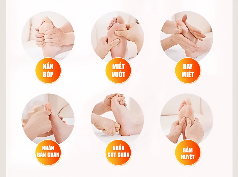 Máy massage chân và rung chân OKACHI JP-801 ( Màu kem)