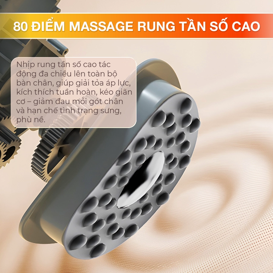 Máy massage chân và rung chân OKACHI JP-801 ( Màu kem)