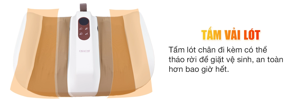 Máy massage chân và rung chân OKACHI JP-801 ( Màu kem)