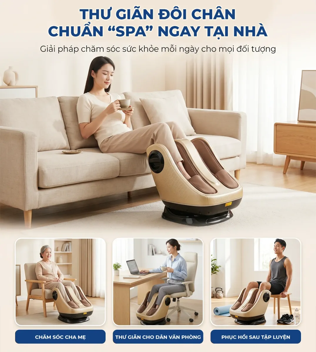 Máy massage chân và bắp chân OKACHI JP-900A (cao cấp)