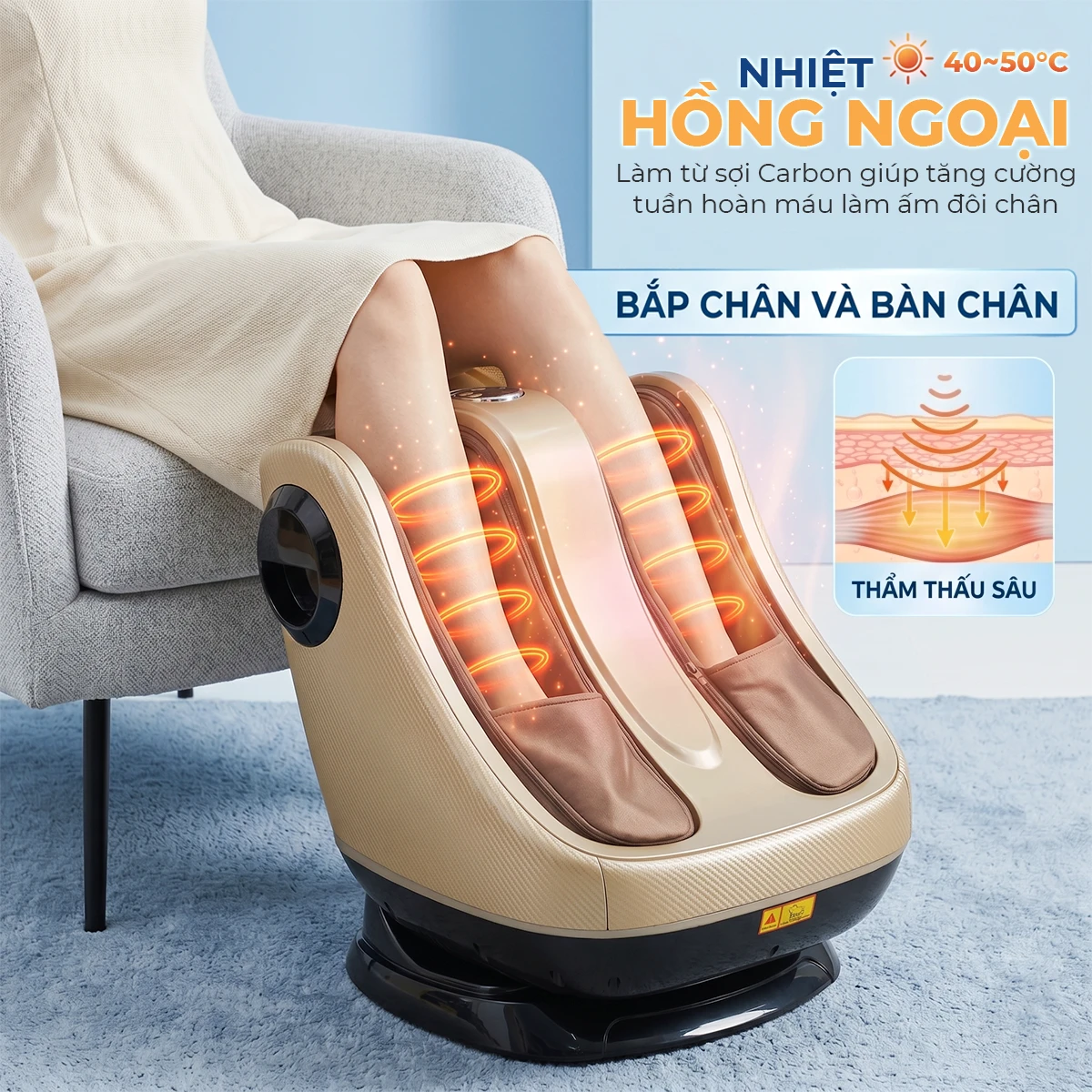 Máy massage chân và bắp chân OKACHI JP-900A (cao cấp)