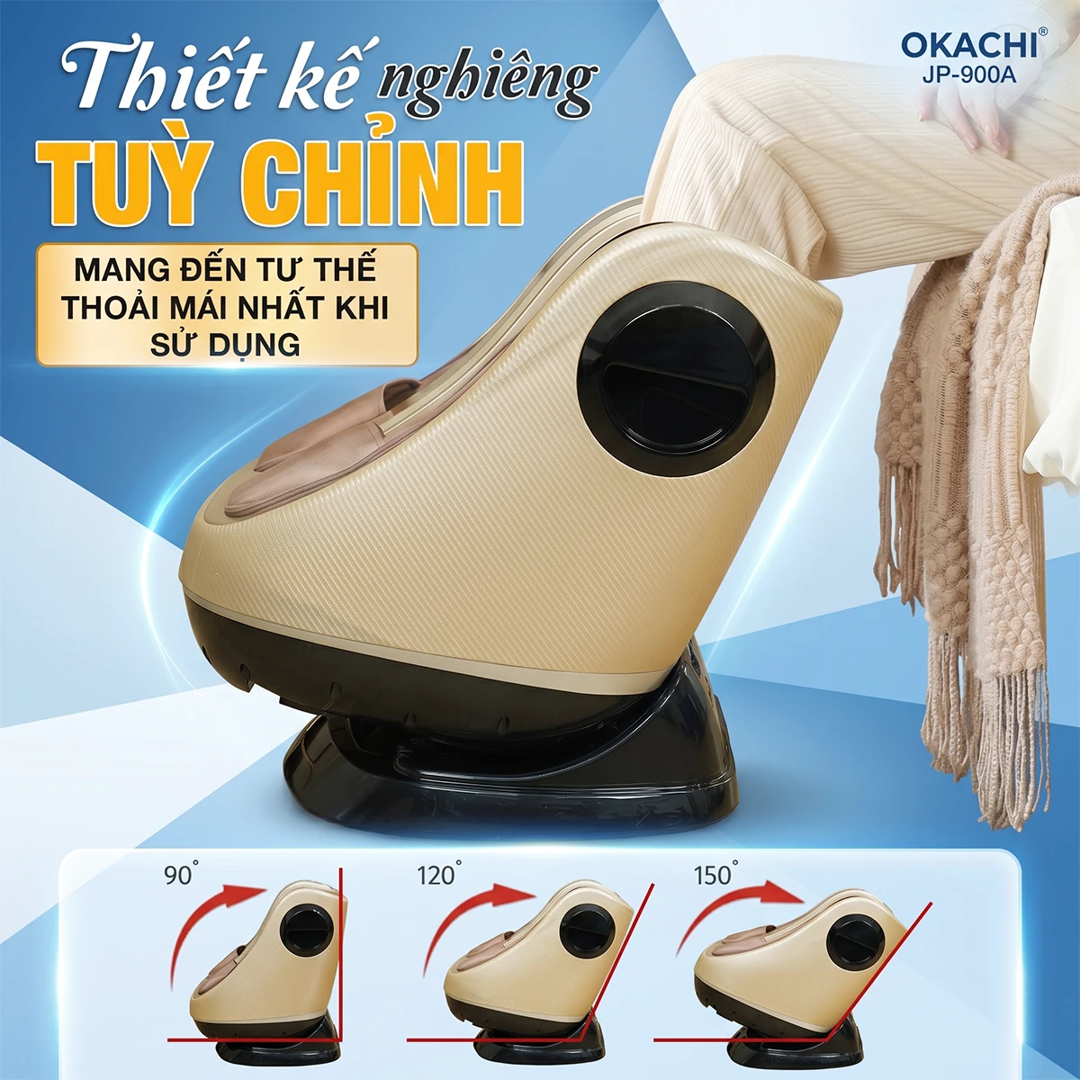 Máy massage chân và bắp chân OKACHI JP-900A (cao cấp)