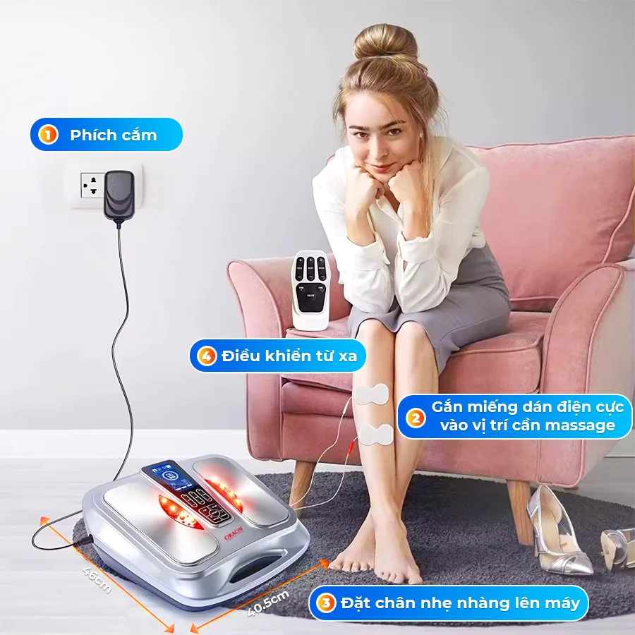 Máy massage chân trị liệu châm cứu bấm huyệt OKACHI JP-950P