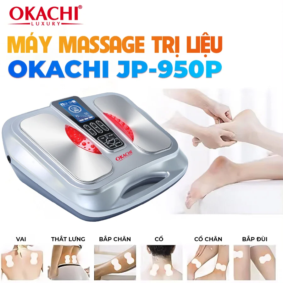 Máy massage chân trị liệu châm cứu bấm huyệt OKACHI JP-950P