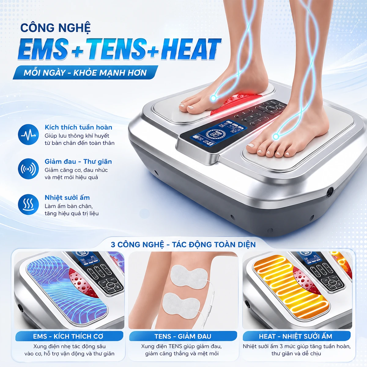 Máy massage chân trị liệu châm cứu bấm huyệt OKACHI JP-950P