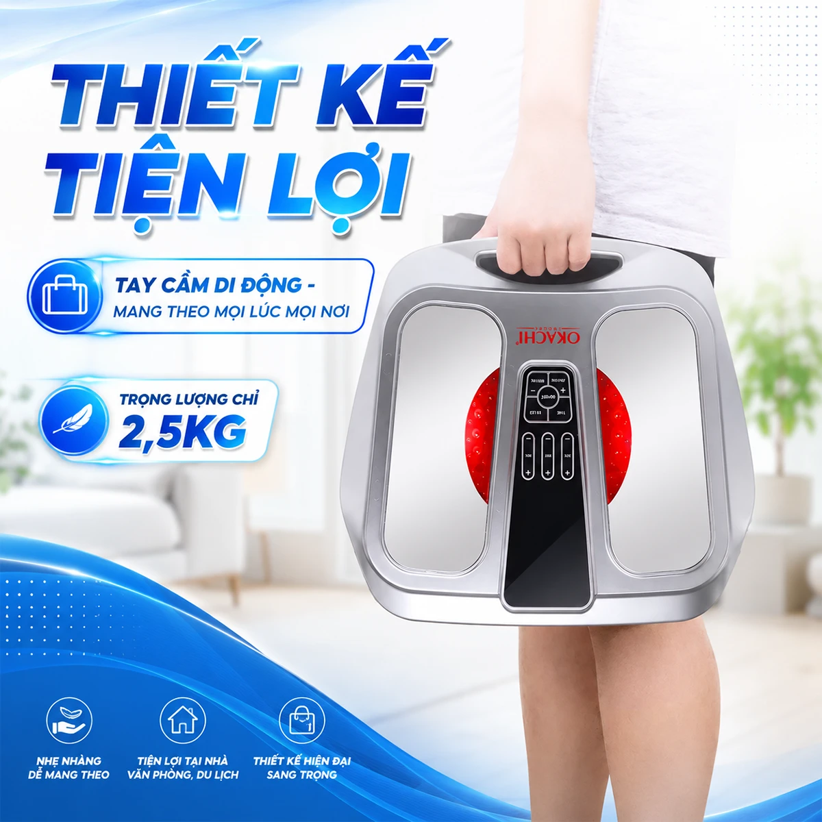 Máy massage chân trị liệu châm cứu bấm huyệt OKACHI JP-950P