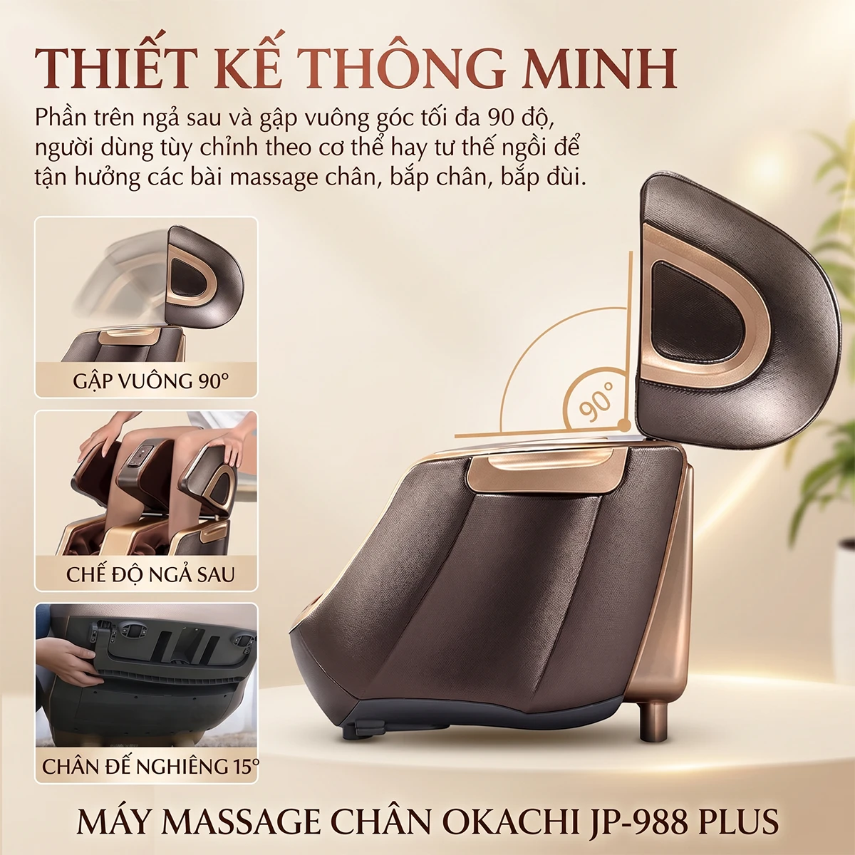 Máy massage chân thông minh 4D OKACHI JP-988 Plus