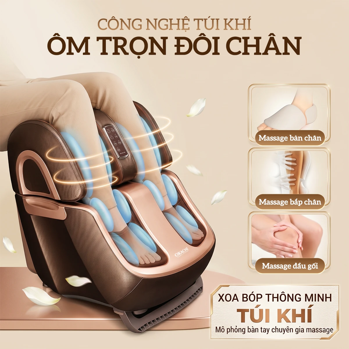 Máy massage chân thông minh 4D OKACHI JP-988 Plus