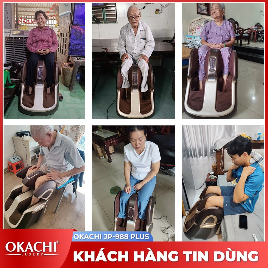 Máy massage chân thông minh 4D OKACHI JP-988 Plus