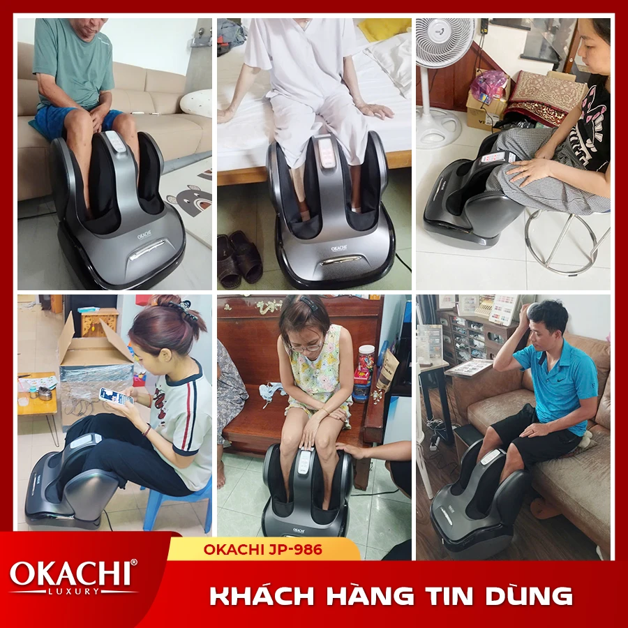 Máy Massage Chân Và Bắp Chân OKACHI JP-986 (Đen) khtd