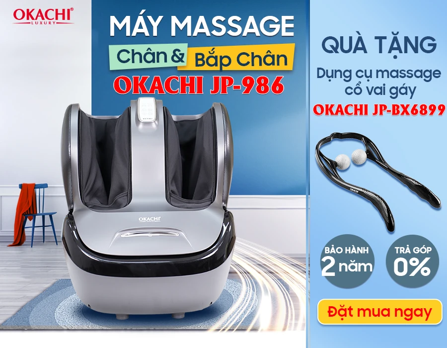 Máy Massage Chân Và Bắp Chân OKACHI JP-986 (Đen)