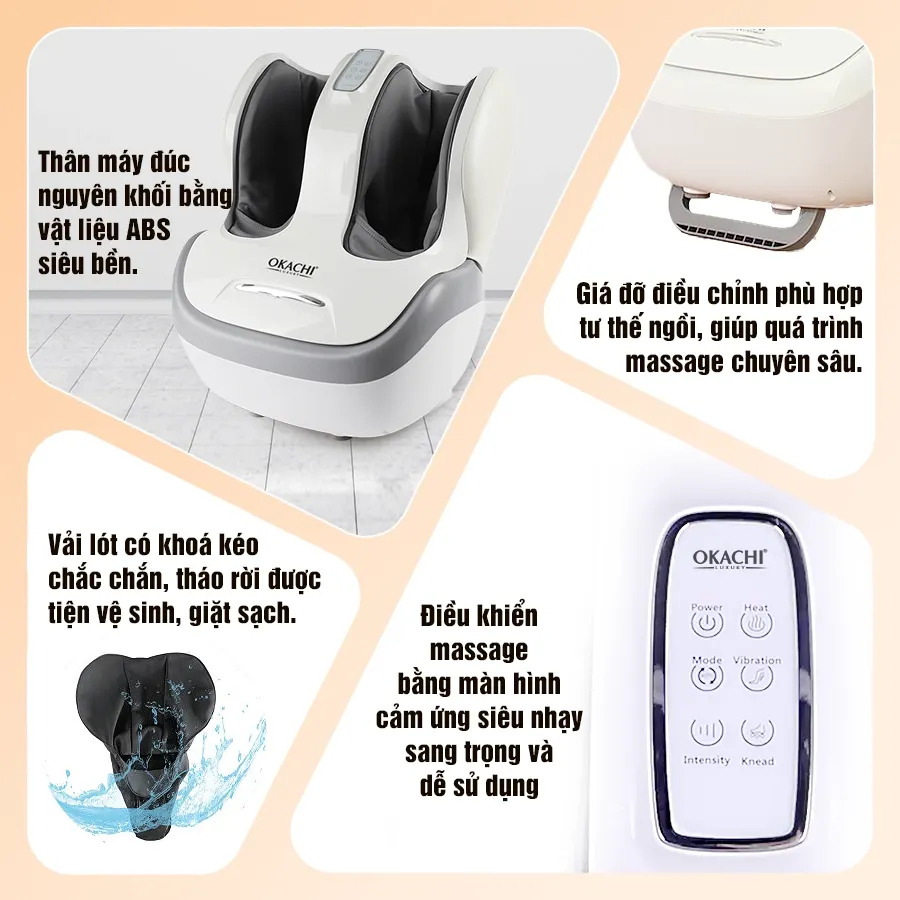 Máy Massage Chân Và Bắp Chân OKACHI JP-986 (Trắng)