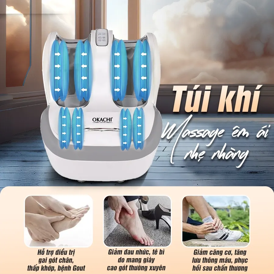 Máy Massage Chân Và Bắp Chân OKACHI JP-986 (Trắng)