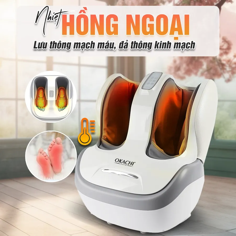 Máy Massage Chân Và Bắp Chân OKACHI JP-986 (Trắng)