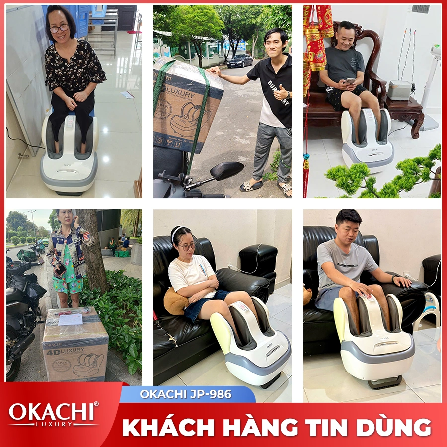 Máy Massage Chân Và Bắp Chân OKACHI JP-986 (Trắng)