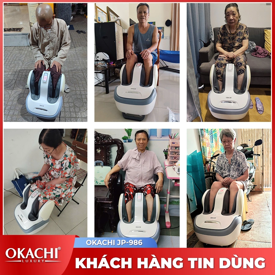 Máy Massage Chân Và Bắp Chân OKACHI JP-986 (Trắng)