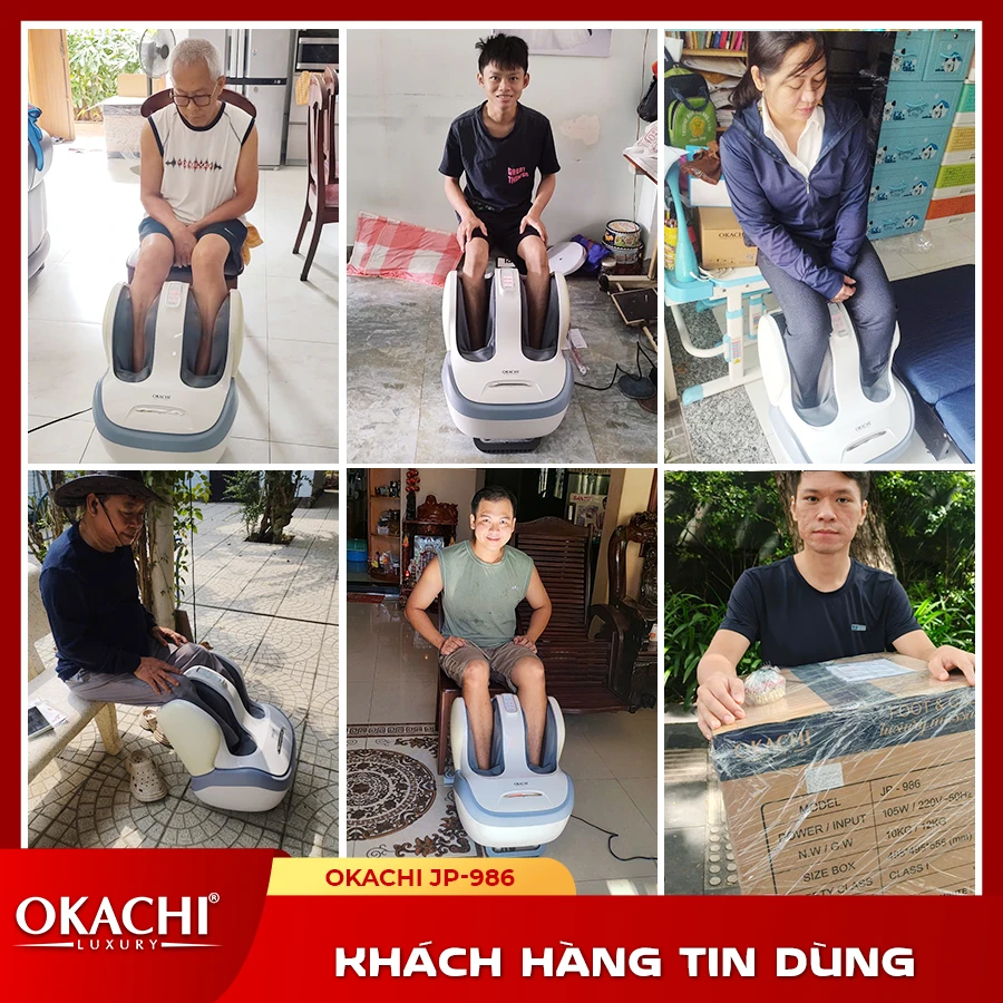 Máy Massage Chân Và Bắp Chân OKACHI JP-986 (Trắng)