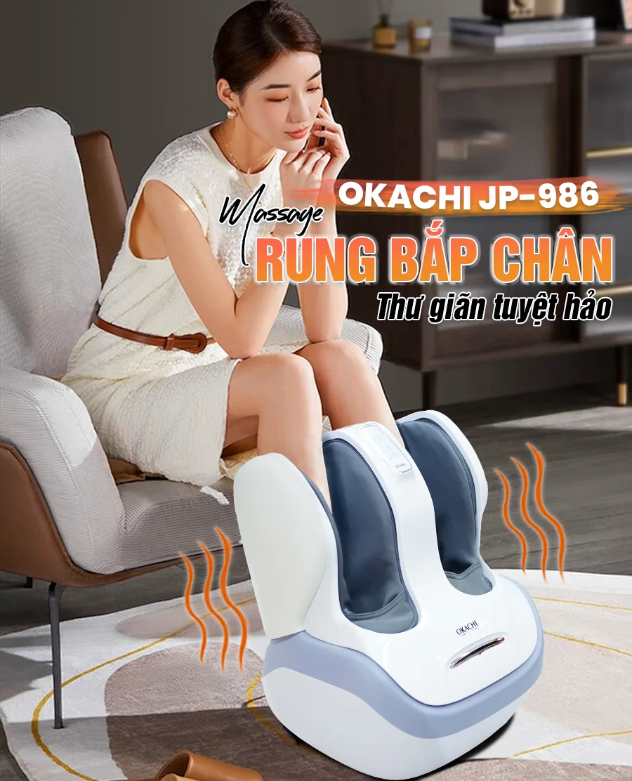 Máy Massage Chân Và Bắp Chân OKACHI JP-986 (Trắng)