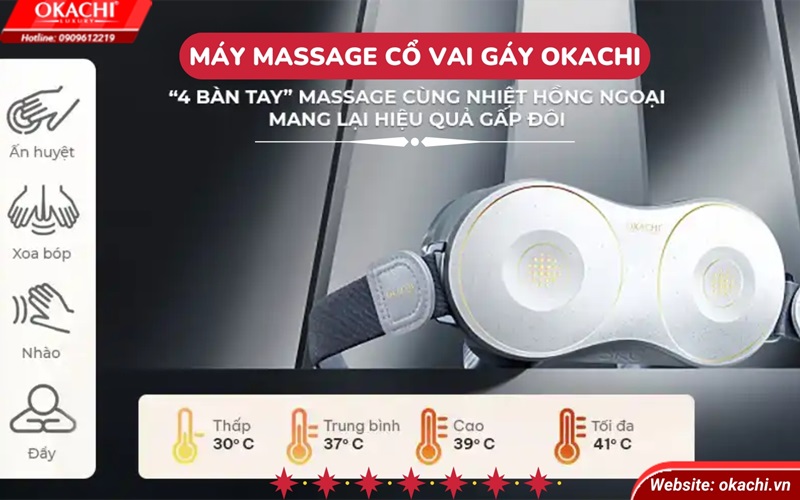 máy massage cổ vai gáy Okachi