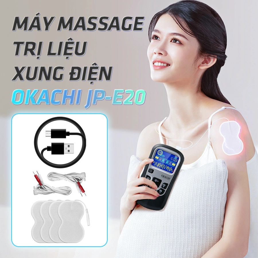 Máy masaage trị liệu xung điện OKACHI JP-E20