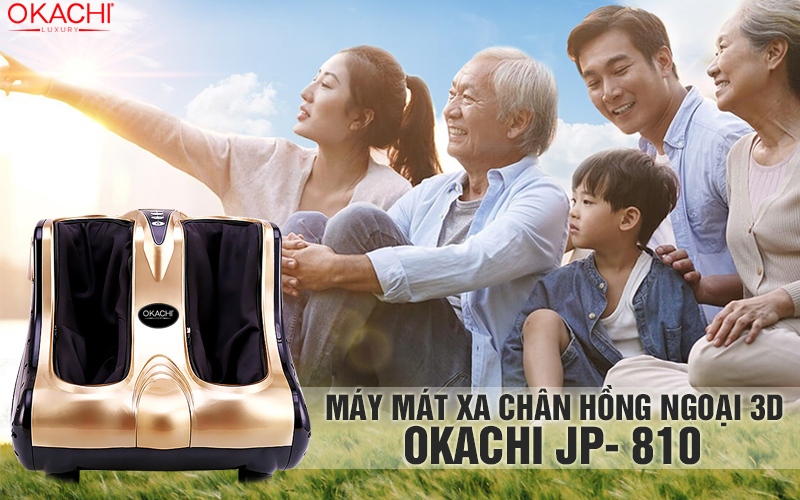 Máy mát xa chân hồng ngoại 3D Okachi JP- 810 