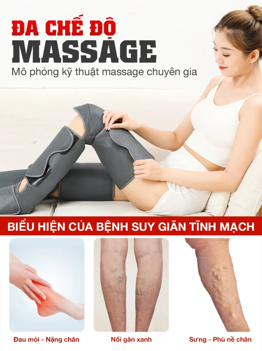 Máy nén ép trị liệu suy giãn tĩnh mạch chân mini OKACHI JP-1800