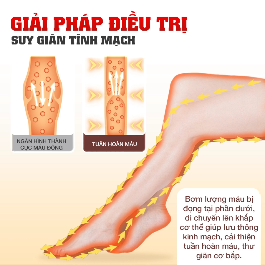 Máy nén ép trị liệu suy giãn tĩnh mạch chân mini OKACHI JP-1800