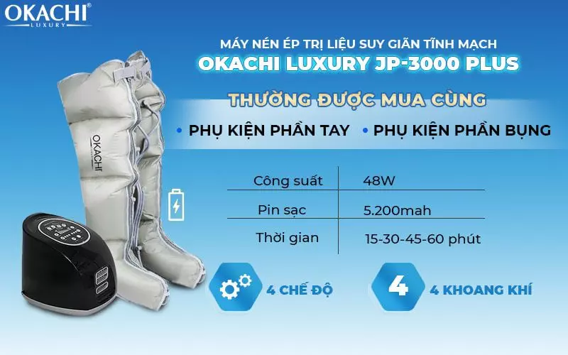 Đặc tính nổi bật của máy nén ép tĩnh mạch Okachi