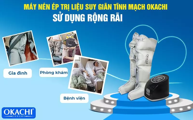 sử dụng máy nén ép suy giãn tĩnh mạch