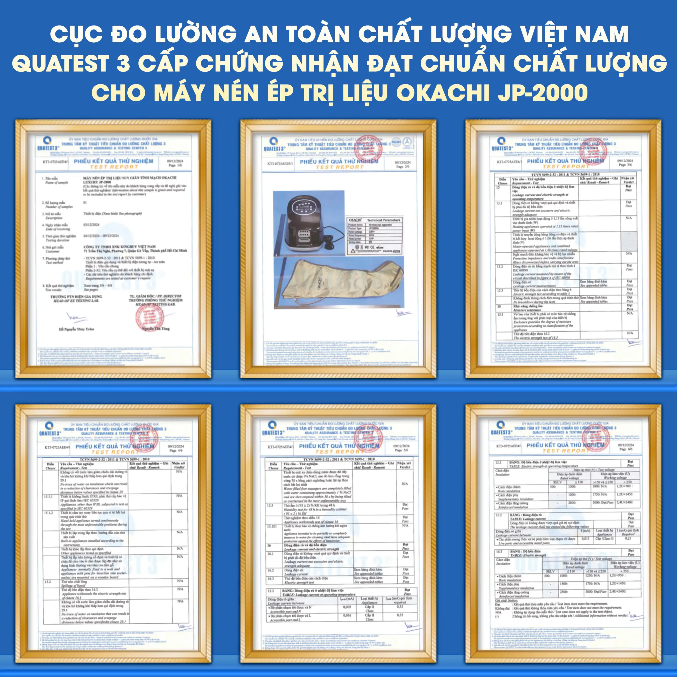 Máy nén ép trị liệu suy giãn tĩnh mạch OKACHI LUXURY JP-2000
