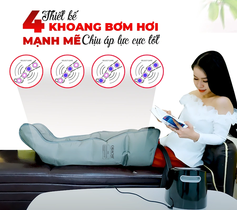 Máy nén ép trị liệu suy giãn tĩnh mạch OKACHI LUXURY JP-2000