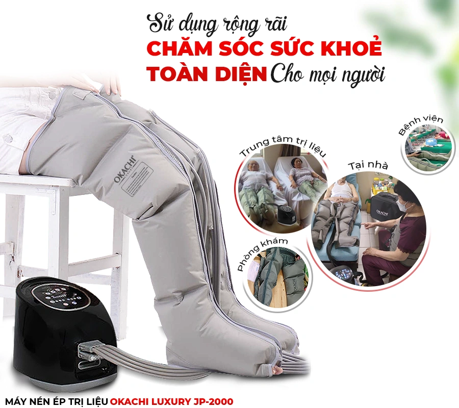 Máy nén ép trị liệu suy giãn tĩnh mạch OKACHI LUXURY JP-2000