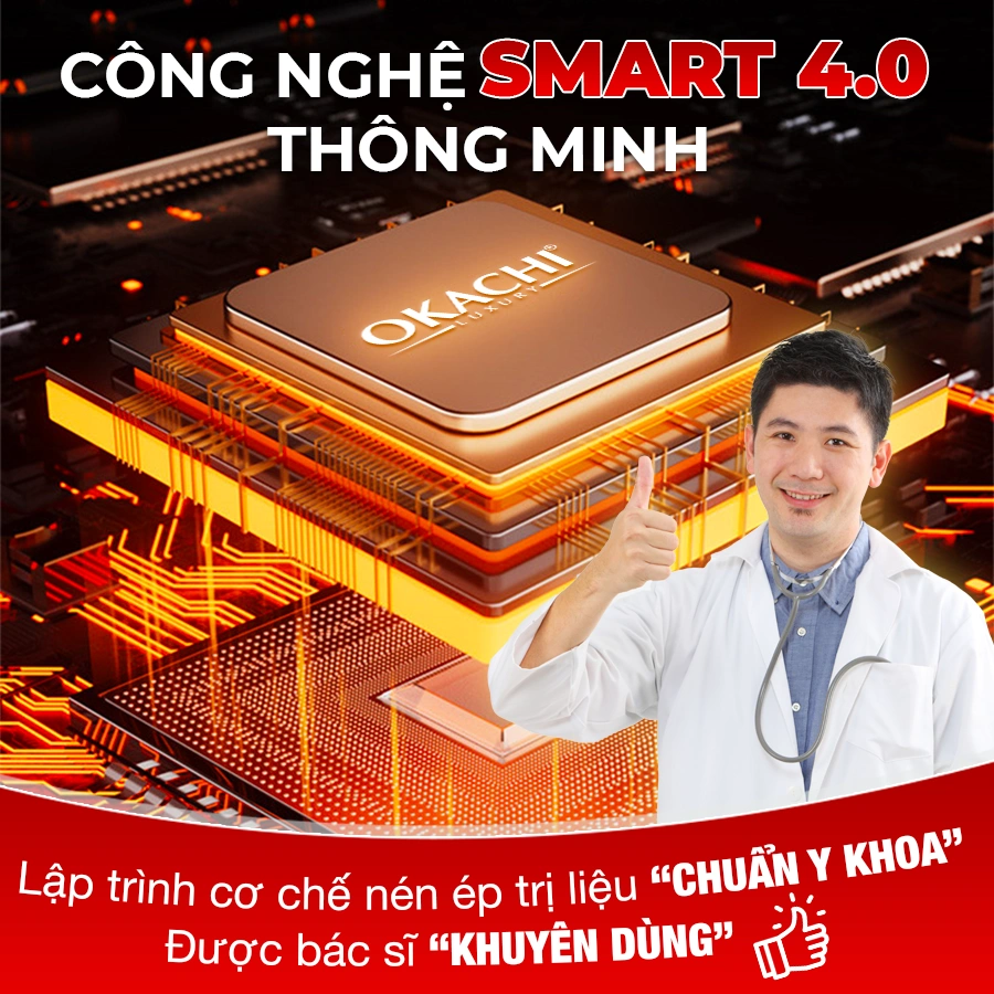 Máy nén ép trị liệu suy giãn tĩnh mạch OKACHI LUXURY JP-2000