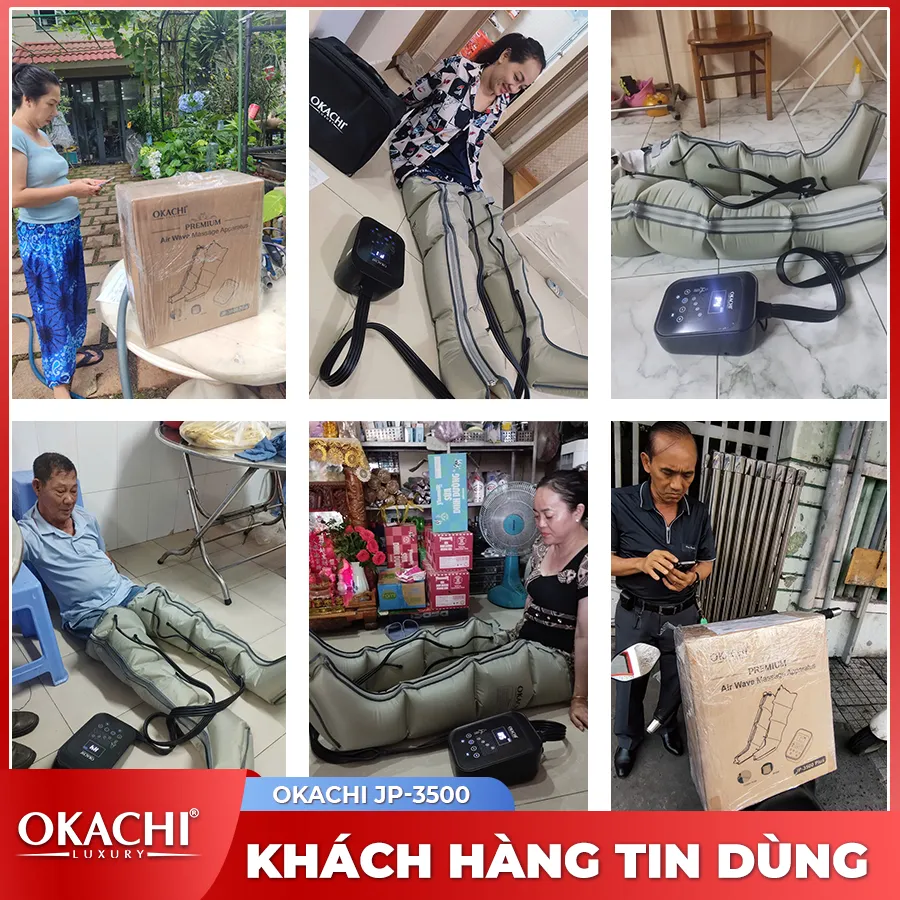 Máy trị liệu suy giãn tĩnh mạch OKACHI JP-3500 Plus (Pin sạc)