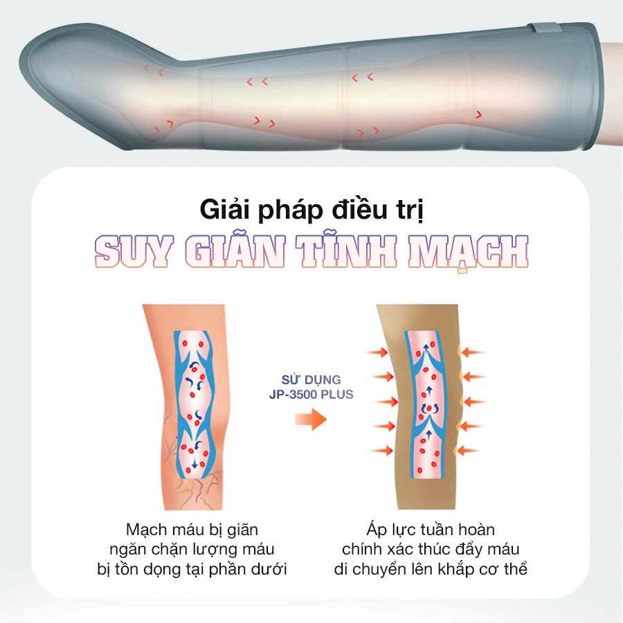 Máy trị liệu suy giãn tĩnh mạch OKACHI JP-3500 Plus (Pin sạc)